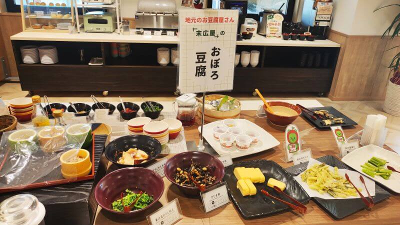 ホテルのモーニングビュッフェ