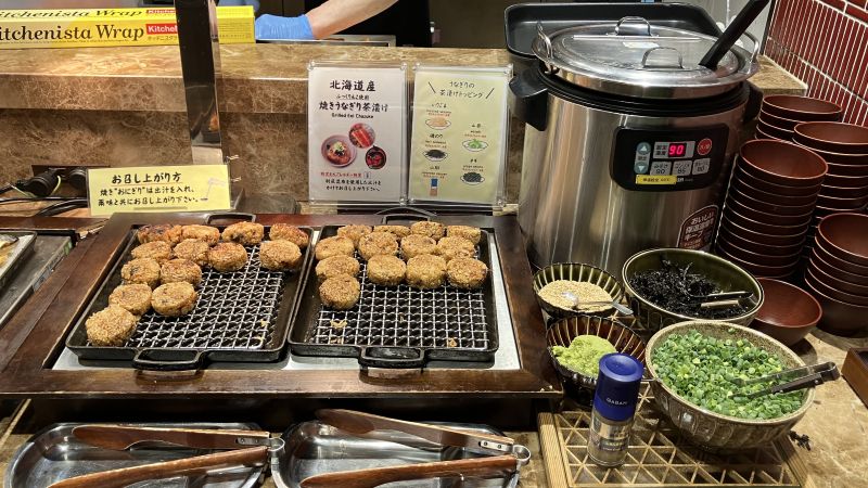 センチュリーマリーナ函館の朝食「焼きうなぎり茶漬け」