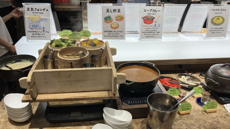 センチュリーマリーナ函館の朝食「カレーと蒸し野菜」