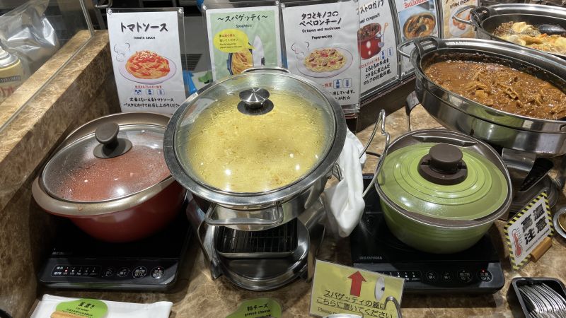 センチュリーマリーナ函館の朝食「パスタ」
