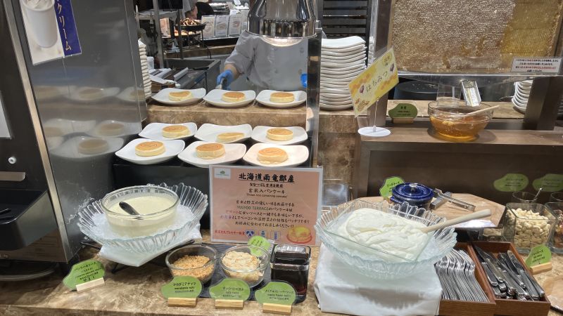 センチュリーマリーナ函館の朝食「パンケーキ」