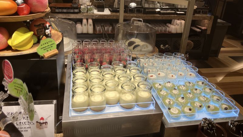 センチュリーマリーナ函館の朝食「プリン・ムース・ゼリー・杏仁豆腐」