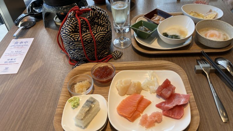センチュリーマリーナ函館の朝食ビュッフェでセレクトした海鮮類