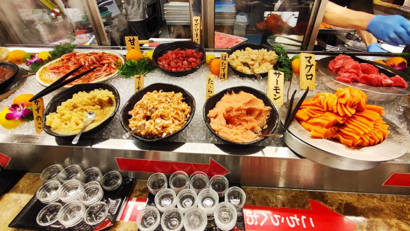 センチュリーマリーナ函館の朝食「お刺身コーナー」