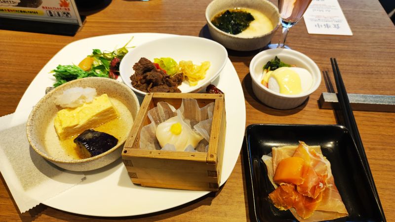 朝食ビュッフェで選んだ料理