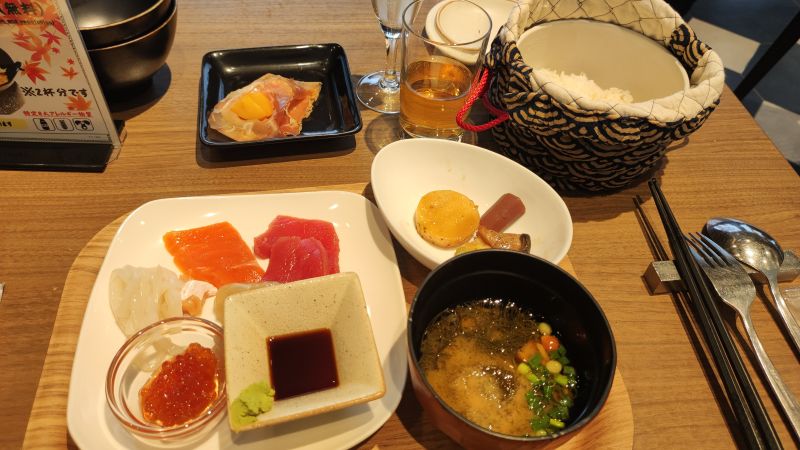 センチュリーマリーナ函館の朝食、盛り付けたもの