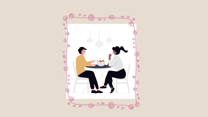 カフェで初めて会い、おもてなしを受けた